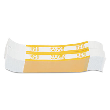 Pap-R Products Currency Straps, Yellow, $1,000 In $10 Bills, 1000 Bands-pack freeshipping - TVN Wholesale